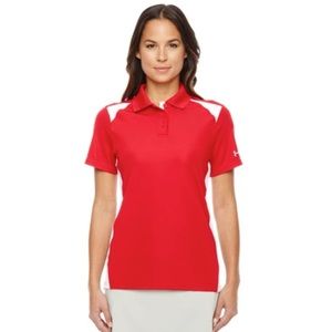 Under Armour Golf Shirt Large Red White